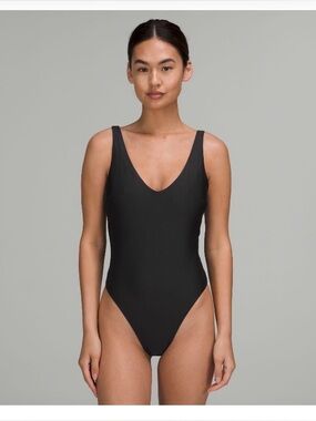 Lululemon Waterside V Skimpy One-Piece Black Bathing suit NWT